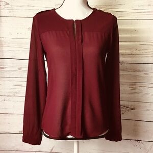 TOBI SHEER LONGSLEEVES TOP SMALL